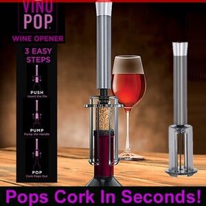 NIB Vino Pop Wine Opener 5 Pieces - Shark Tank